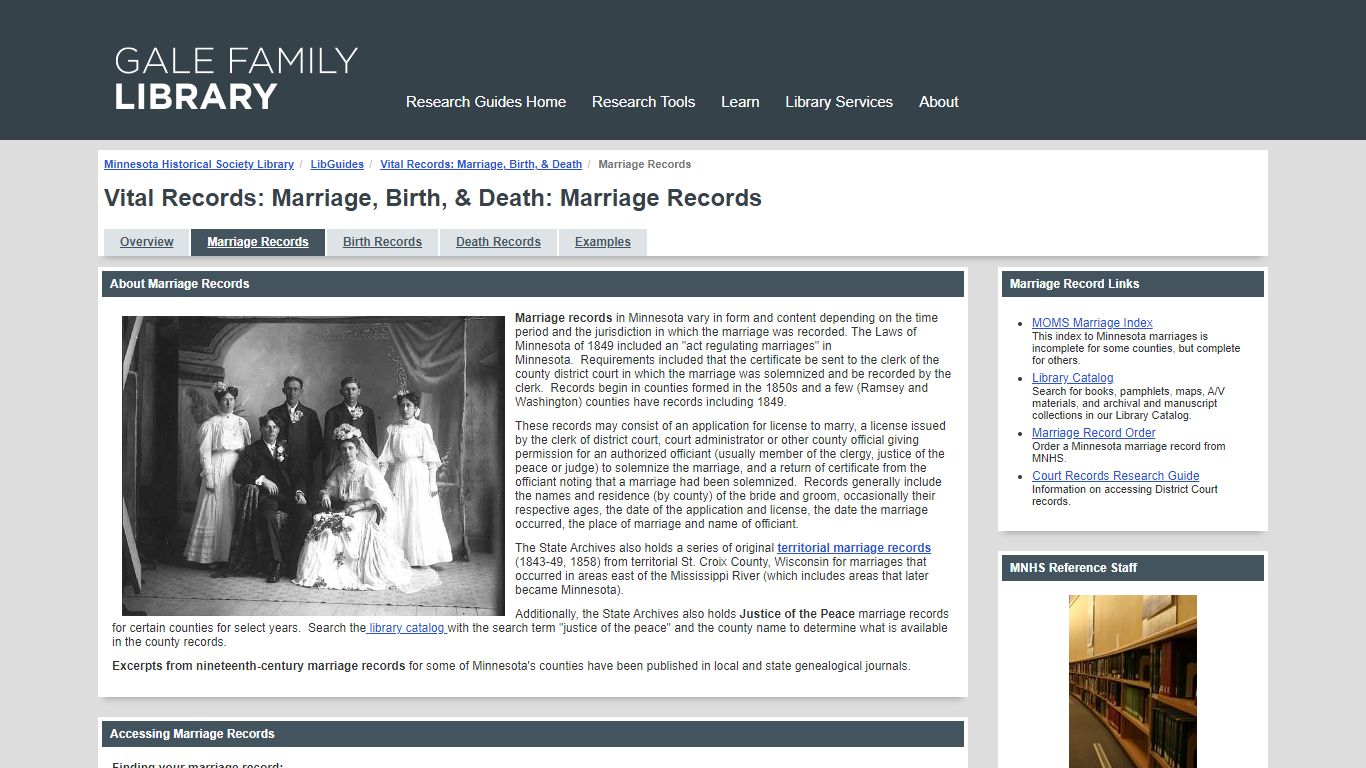 Marriage Records - Minnesota Historical Society